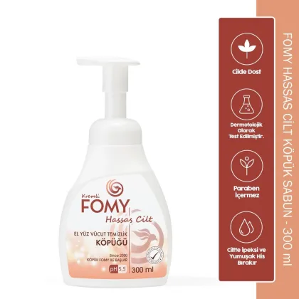 FOMY HASSAS CİLT EL TEMİZLİK KÖPÜĞÜ 300 ML