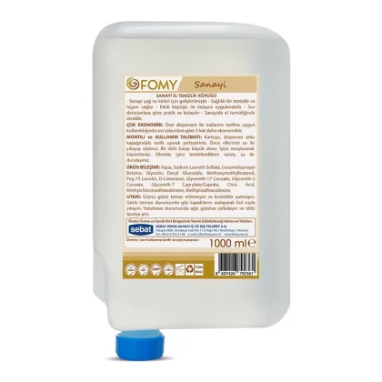 FOMY SANAYİ EL TEMİZLİK KÖPÜĞÜ KARTUŞ 1000 ML