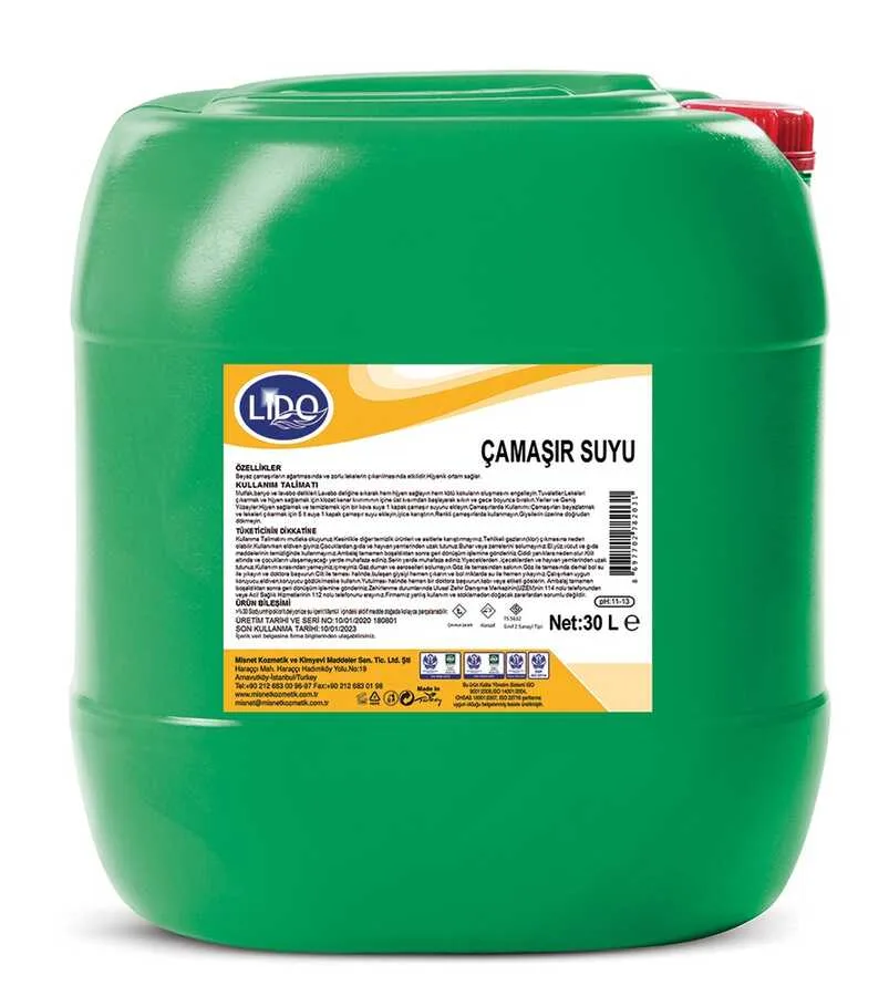 Tadem Temizlik - LİDO ULTRA ÇAMAŞIR SUYU 30 KG