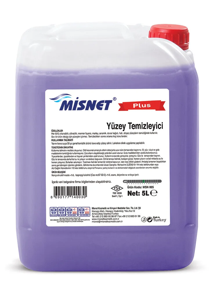 Tadem Temizlik - MİSNET PLUS YÜZEY TEMİZLEYİCİ 5 LT